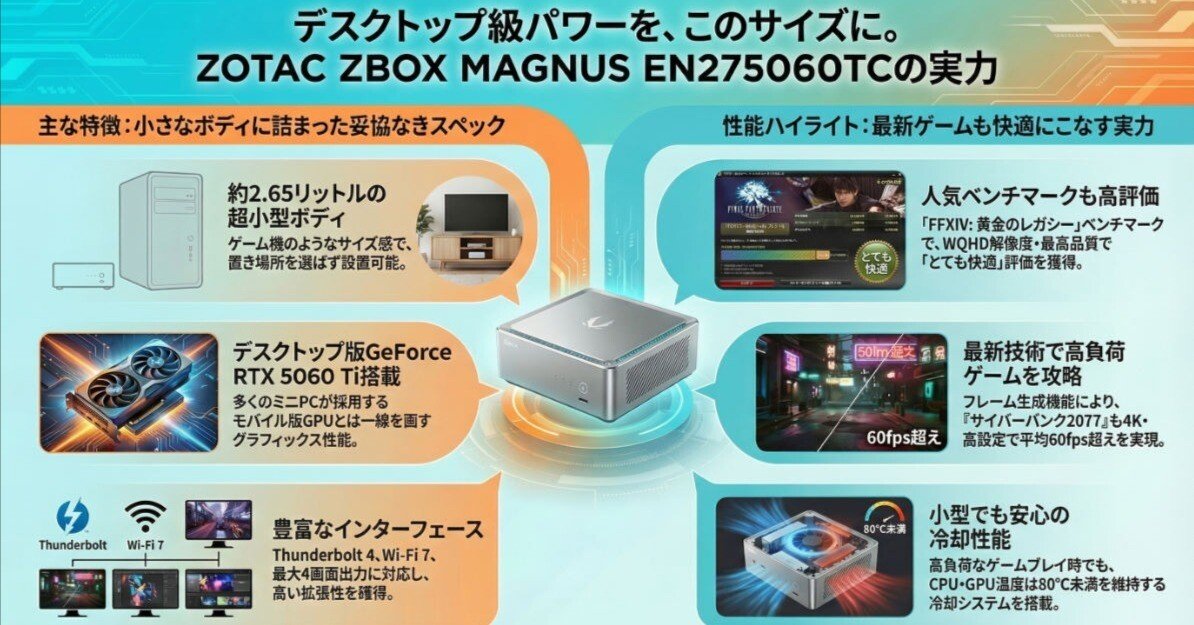 おすすめガジェット ミニPC MAGNUS EN275060TC (Barebone)｜オオモリ