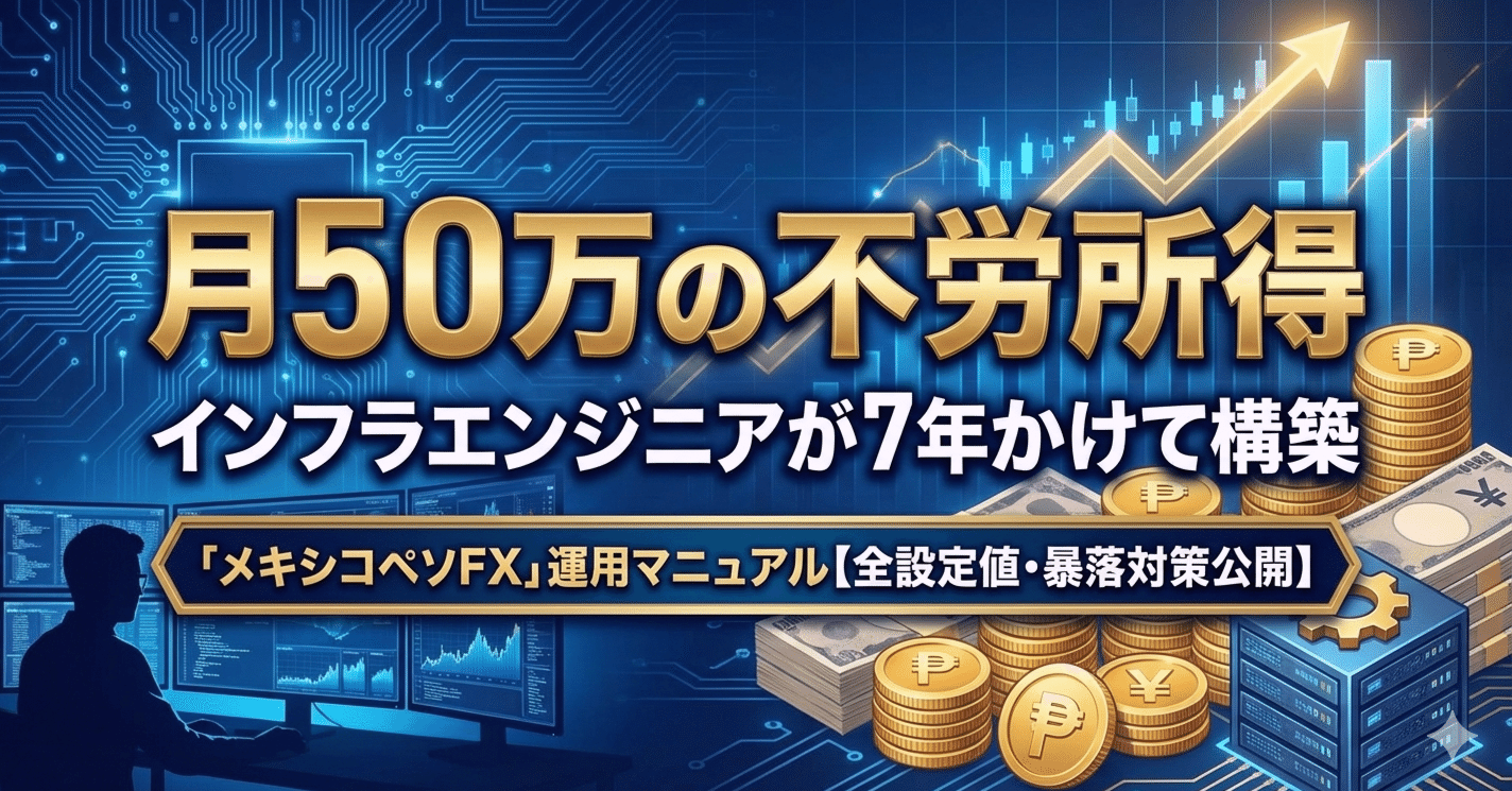 月50万の不労所得】インフラエンジニアが7年かけて構築した「メキシコペソFX」運用マニュアル【全設定値・暴落対策公開】｜tomomira