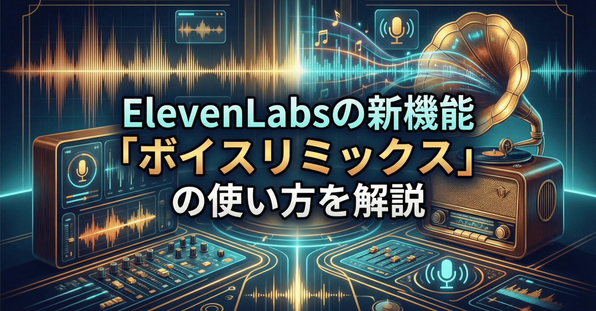 生成した声をカスタマイズできる！ElevenLabsの新機能「ボイス