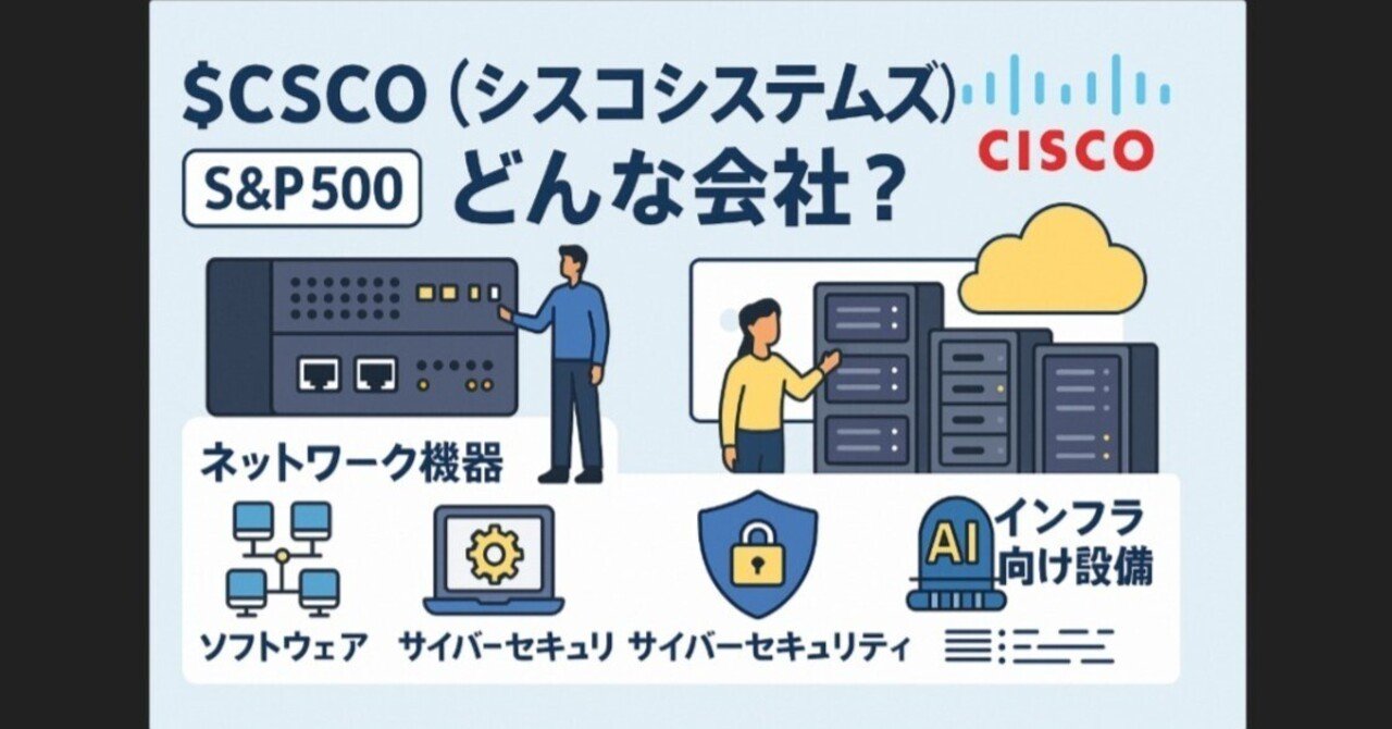 CSCO(シスコシステムズ)：S＆P500銘柄紹介｜ジーク@株式銘柄紹介