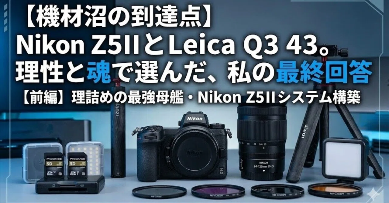 NIJIIIA GA3 9mm 250*300mm前後2枚セット 機材沼の到達点】Nikon Z5IIとLeica Q3 43。理性と魂で選んだ、私の