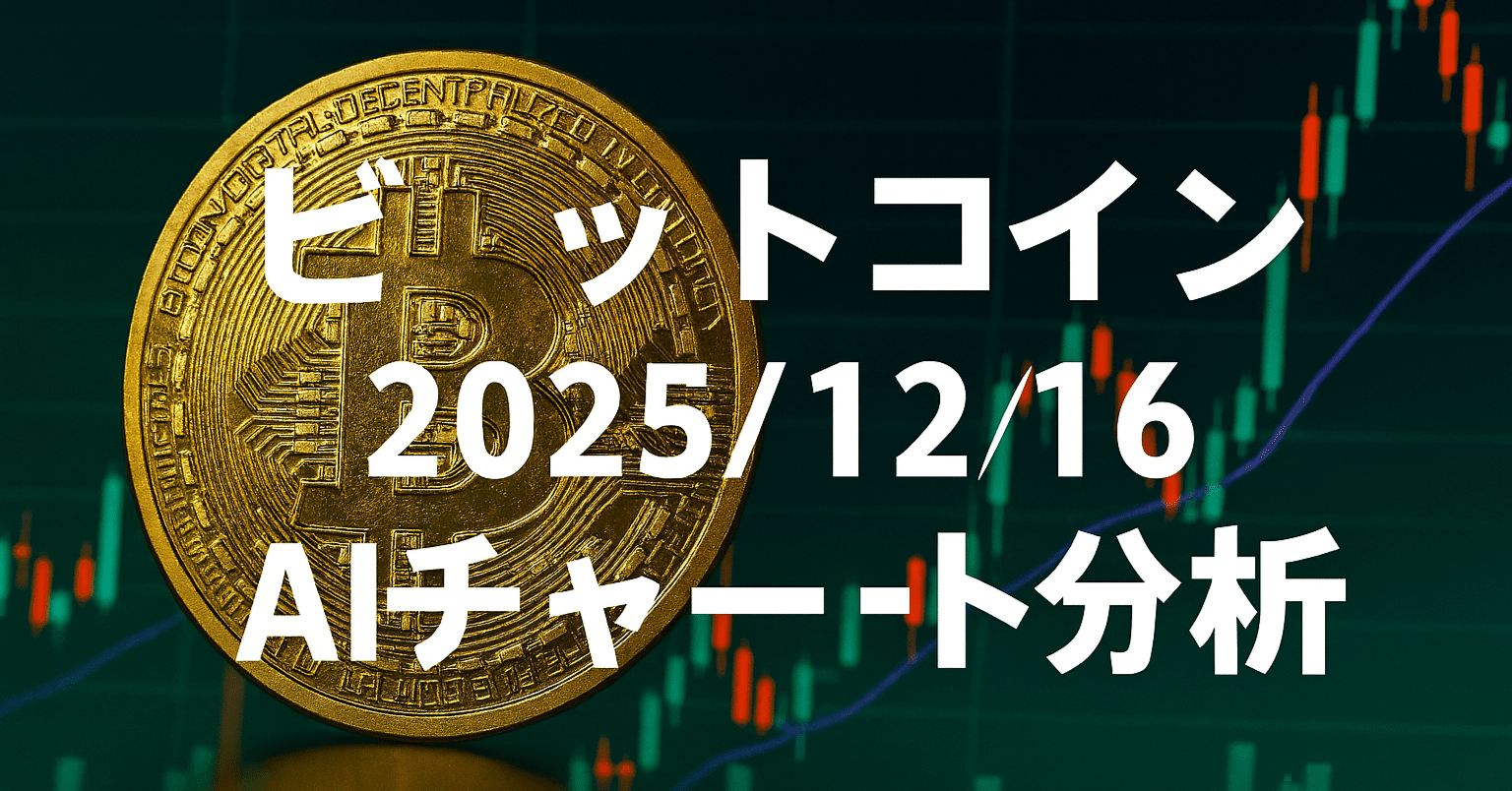 ビットコイン2025/12/16のAIチャート分析｜サポート・レジスタンスと次の節目｜矢野テック