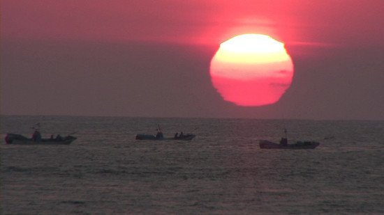 青森県大間崎の朝日