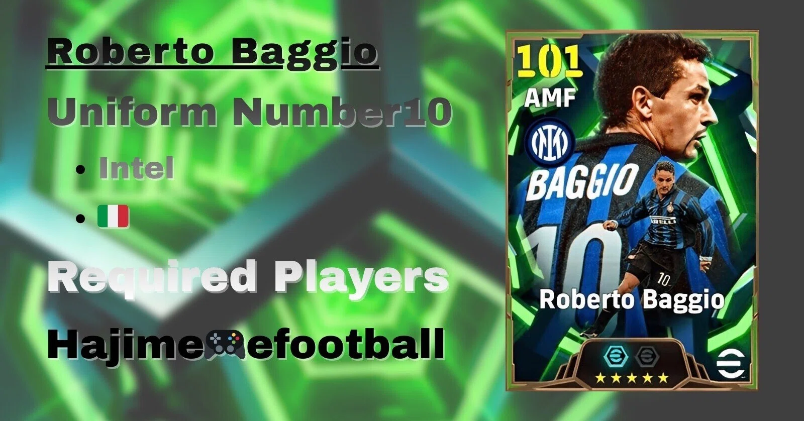 Hajime的必須選手ロベルト・バッジョ Epic『Italian League Attackers