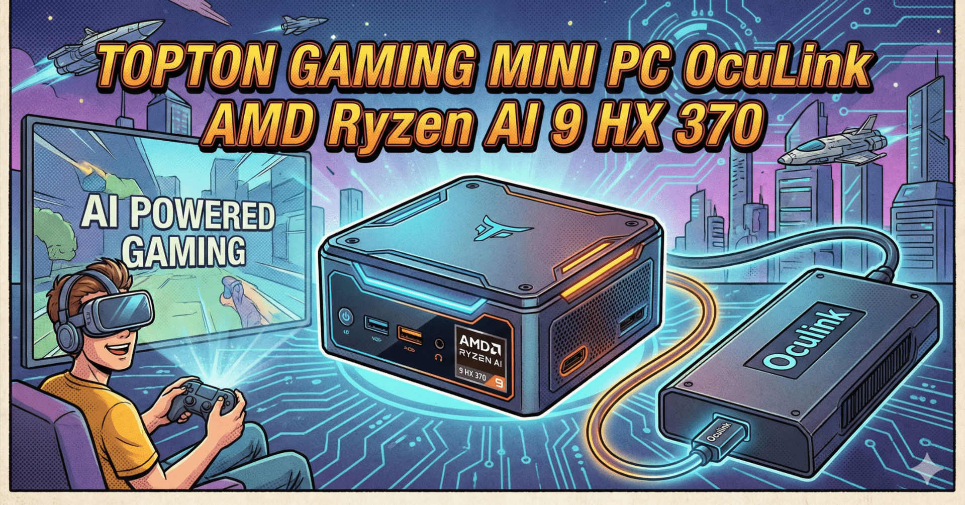 Topton Gaming Mini PC Oculink AMD Ryzen AI 9 HX 370｜東リ屋