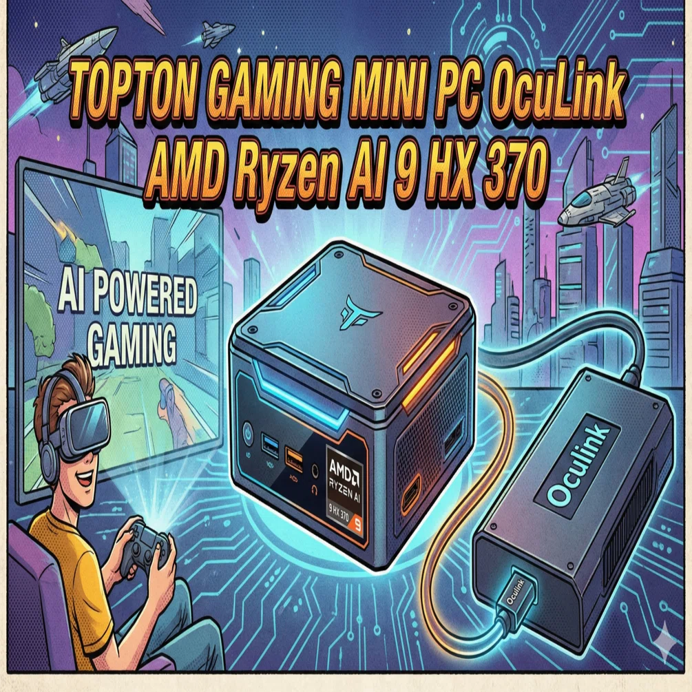 Topton Gaming Mini PC Oculink AMD Ryzen AI 9 HX 370｜東リ屋