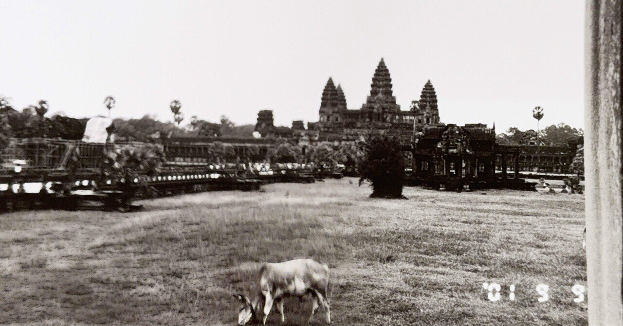 【値下げ】特大　絵画　アンコールワット　ろうけつ染 値下げ】特大 絵画 アンコールワット ろうけつ染