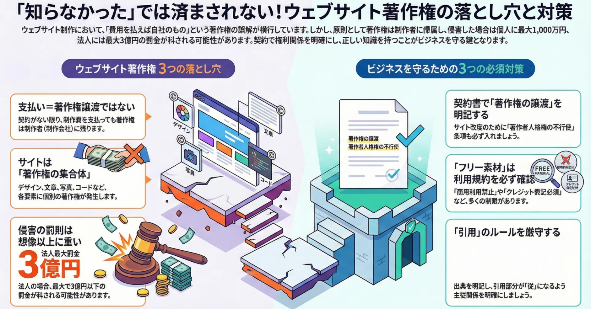 ホームページの著作権を正しく理解する｜制作者と依頼者が知っておく 