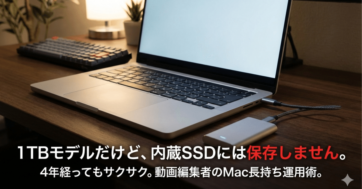 内蔵SSDには保存しない！？ | 動画編集者が実践する、PC寿命を劇的に