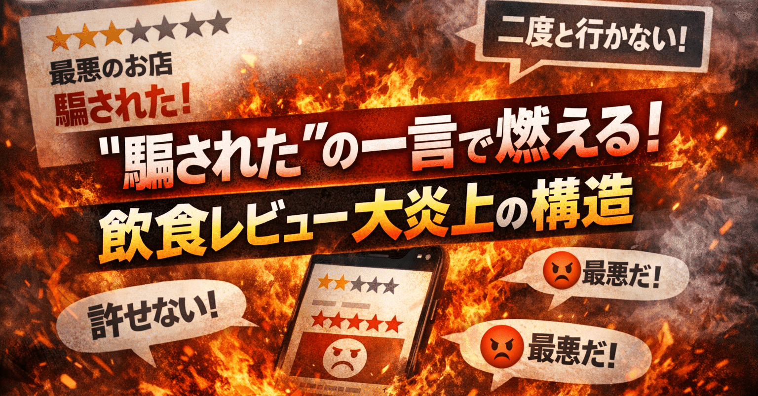 騙された”の一言で燃える：飲食レビュー炎上の構造｜ 上級SNS