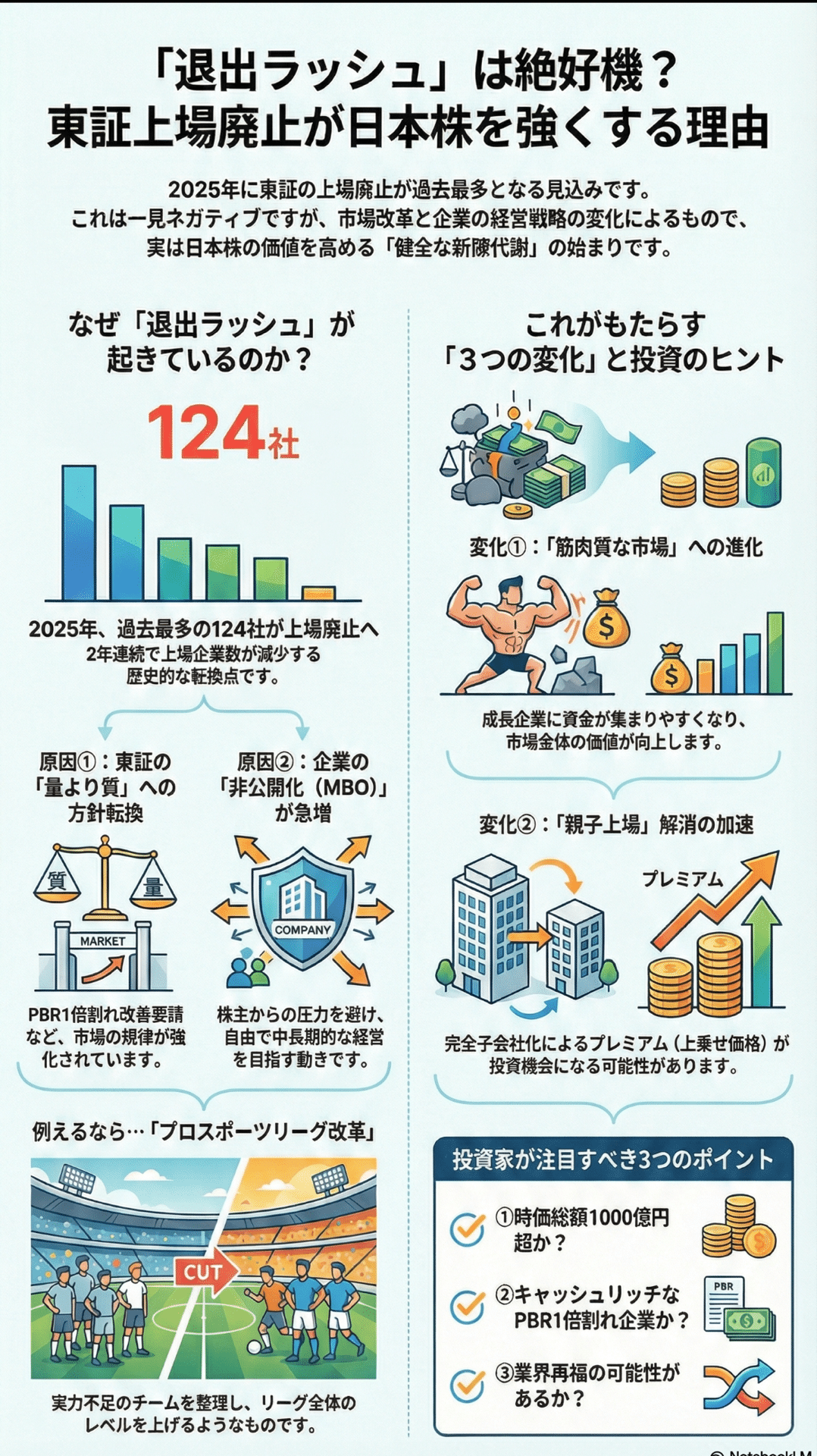東証上場廃止が過去最多124社へ。「退出ラッシュ」が日本株の絶好機になる理由｜hirouo