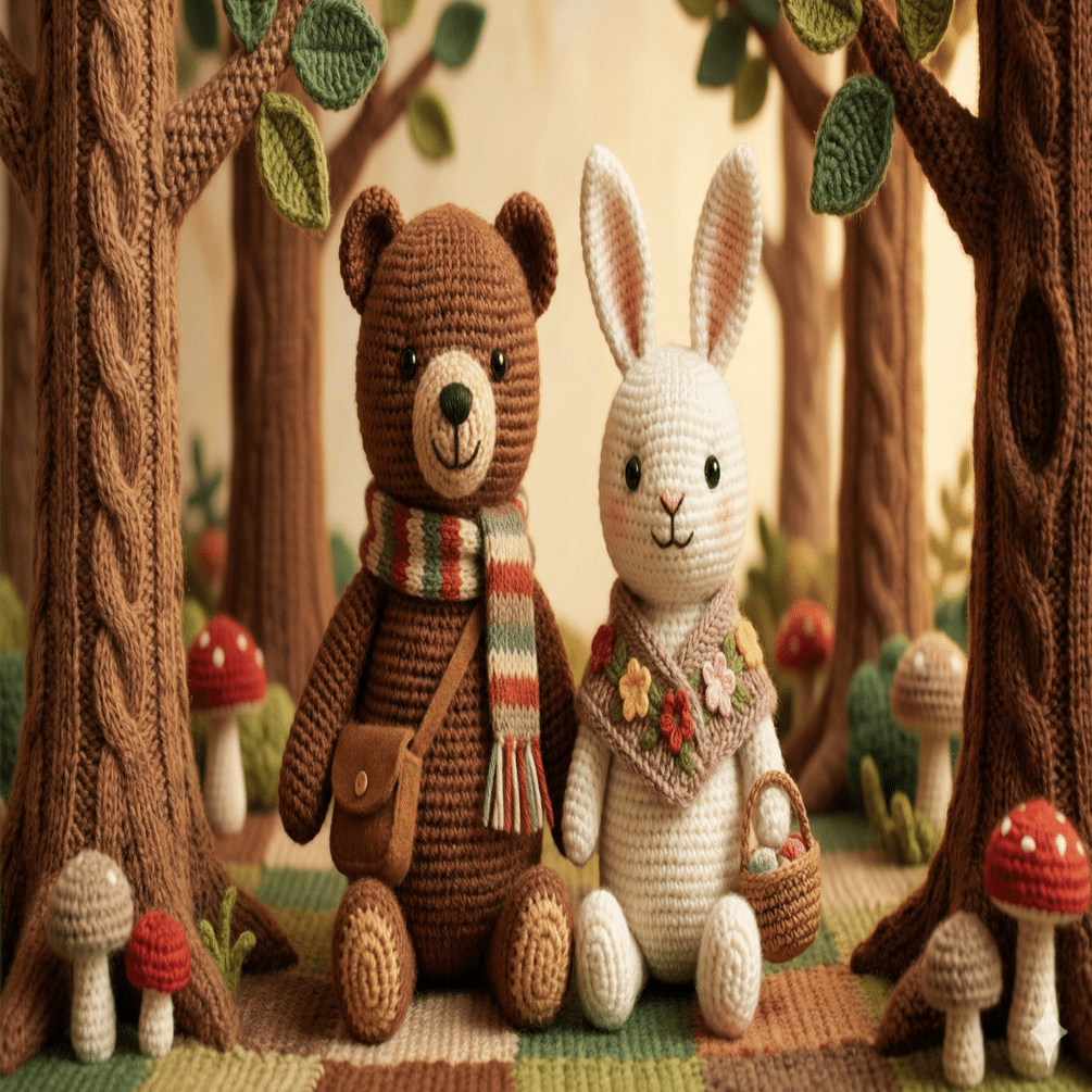 プロンプト配布】Geminiで「あみぐるみの動物たち」を作るプロンプト