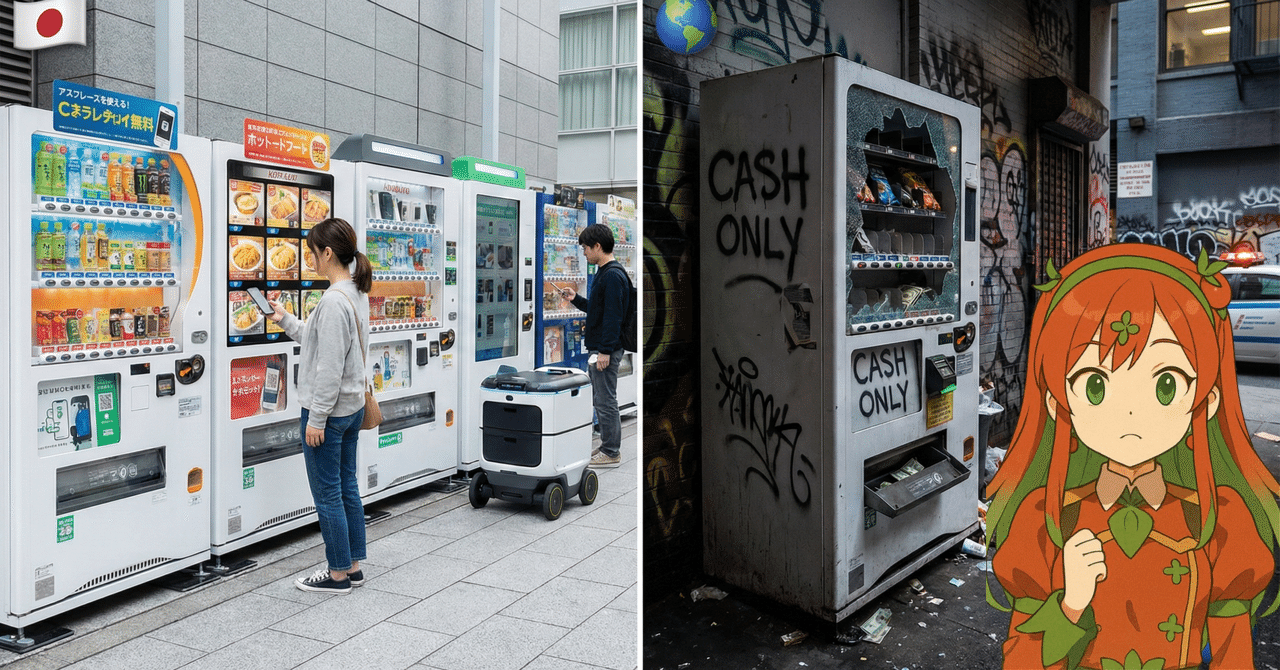 自動販売機は“治安と文化”のセンサー？世界で増えない国・増える国の差】｜とまとの気分次第研究所