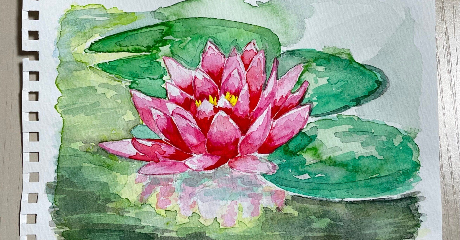 「花持ち 娘」水彩画 花を水彩で描く・逆光を描く/水彩画研究① | 旅する画家 Hisa Gemma