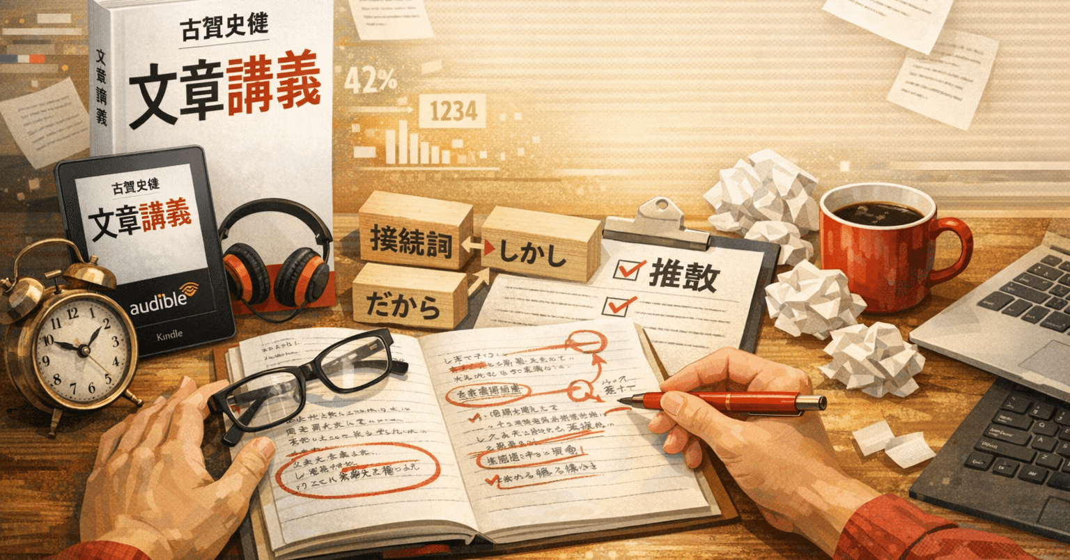 久しぶりに読み返して気づいた！古賀史健さんから学ぶ“伝わる文章”のコツ｜いしやんノート🚴連続投稿1000日達成｜瞬発力と持久力の両方でいくぞ！