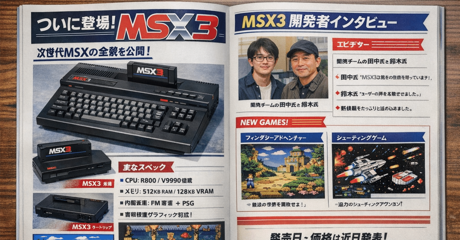 その他 MSX GPT Image 1.5で架空のMSX雑誌記事画像を生成｜らにあ / RaniaSound