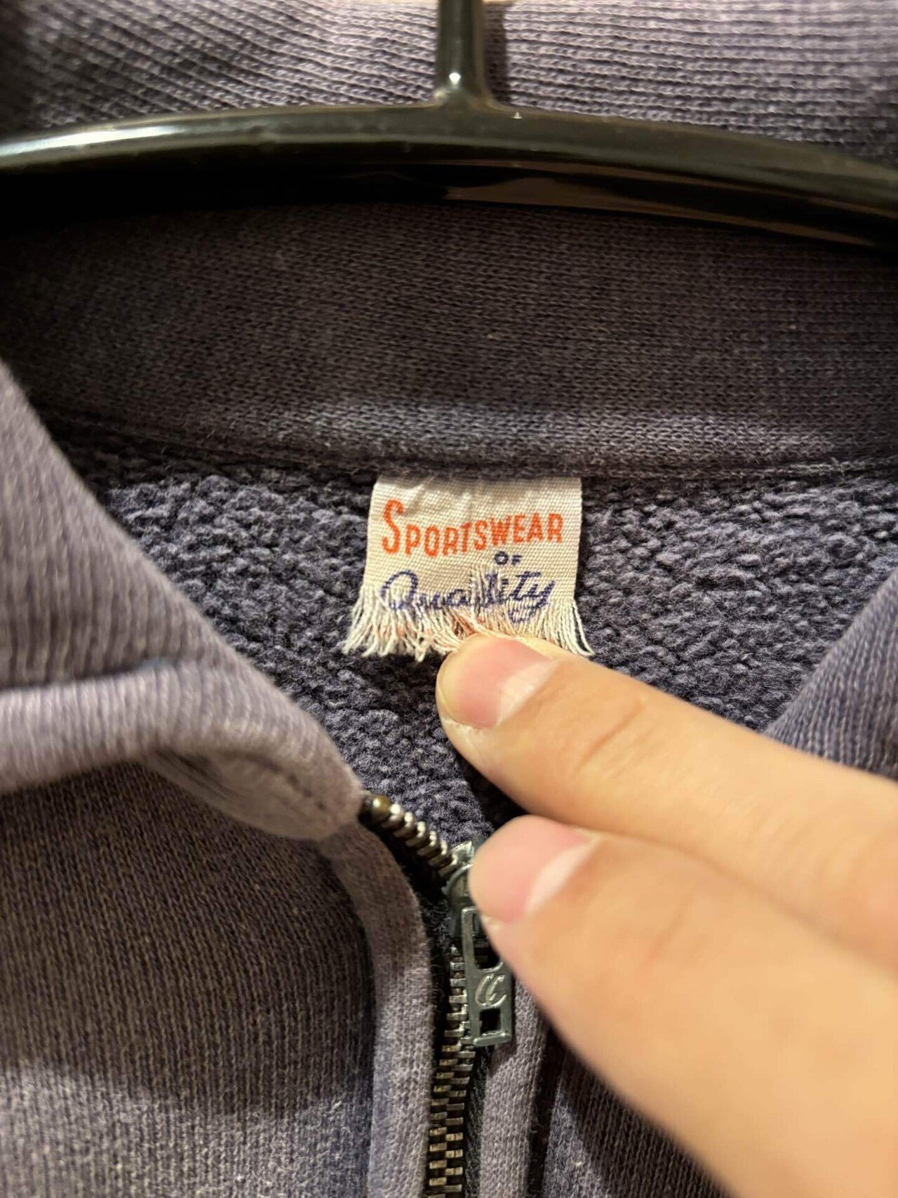 50s half zip sweat】一目惚れしたナス紺の極み｜ttttto