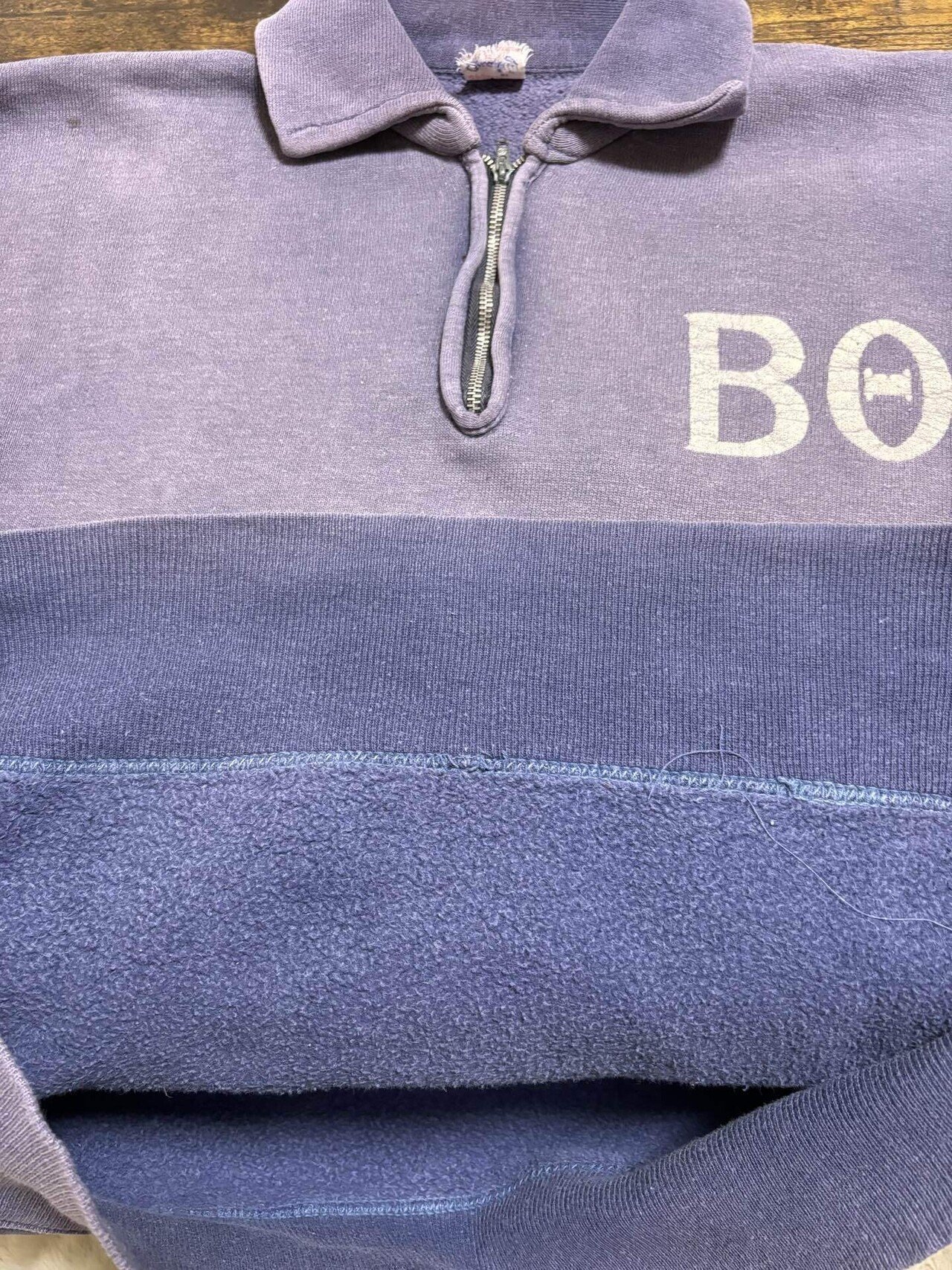 50s half zip sweat】一目惚れしたナス紺の極み｜ttttto