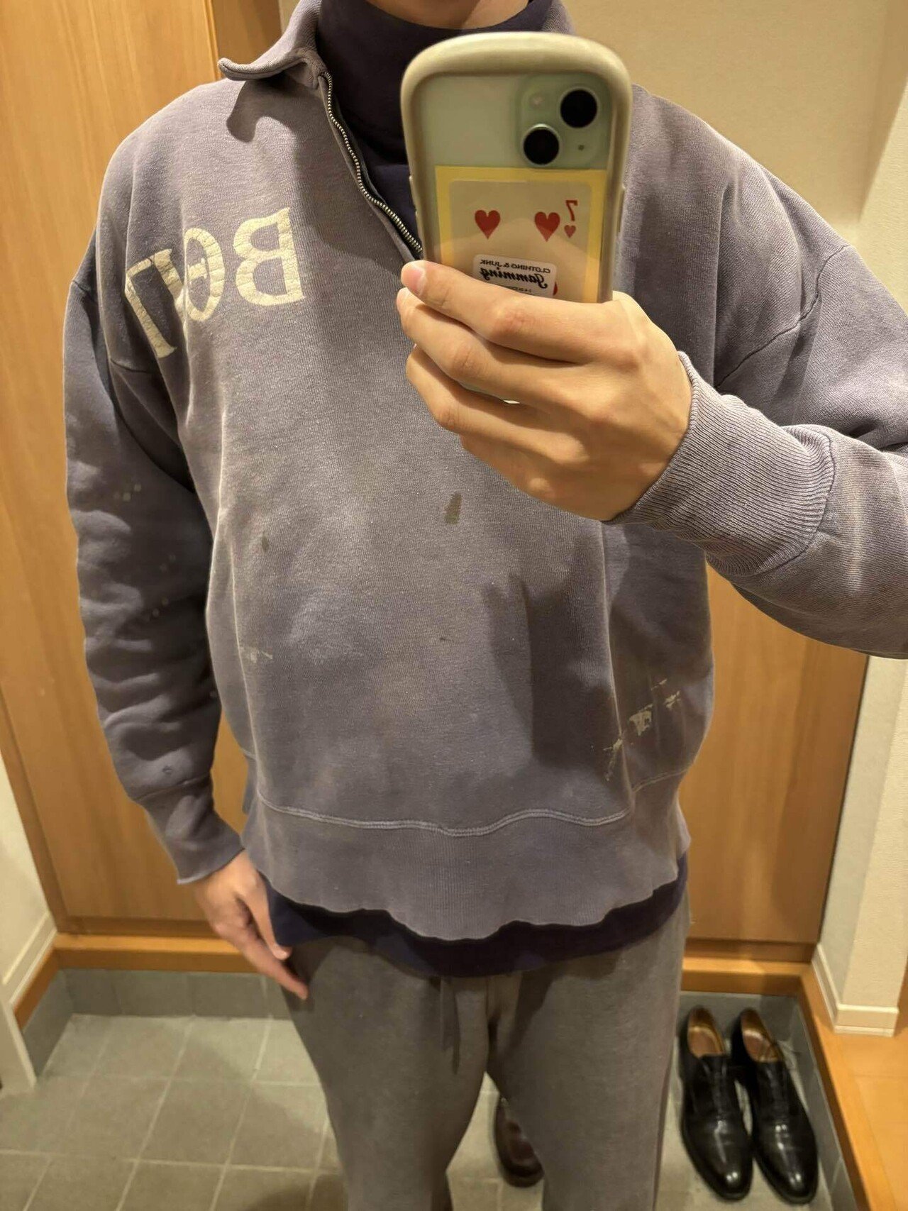 50s half zip sweat】一目惚れしたナス紺の極み｜ttttto