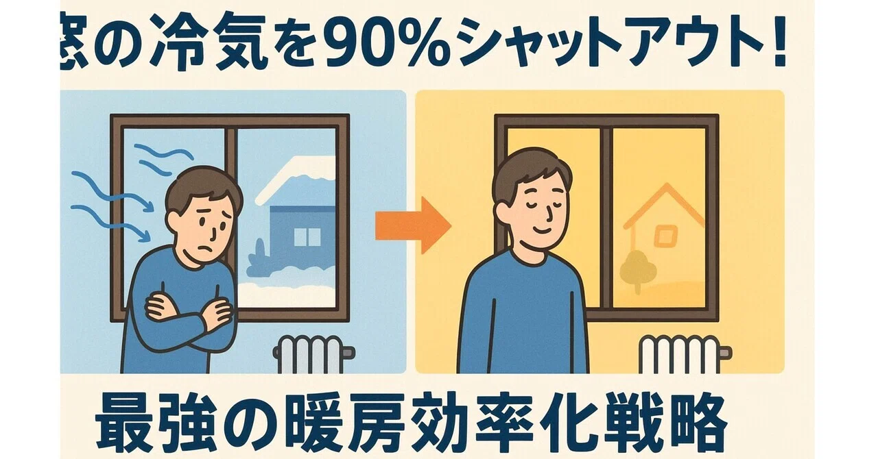 冬の節約術】窓の冷気を90%シャットアウト！移住者が教える最強の暖房 