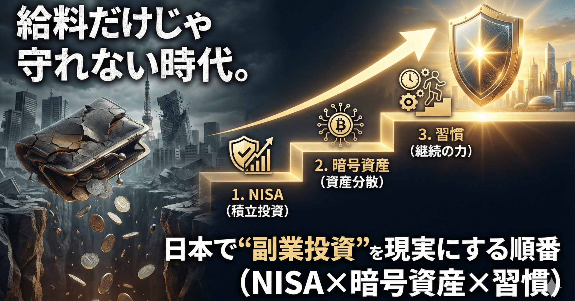 給料だけじゃ守れない時代。日本で“副業投資”を現実にする順番（NISA×暗号資産×習慣）｜爽月（さつき）｜SSK Japan Group代表