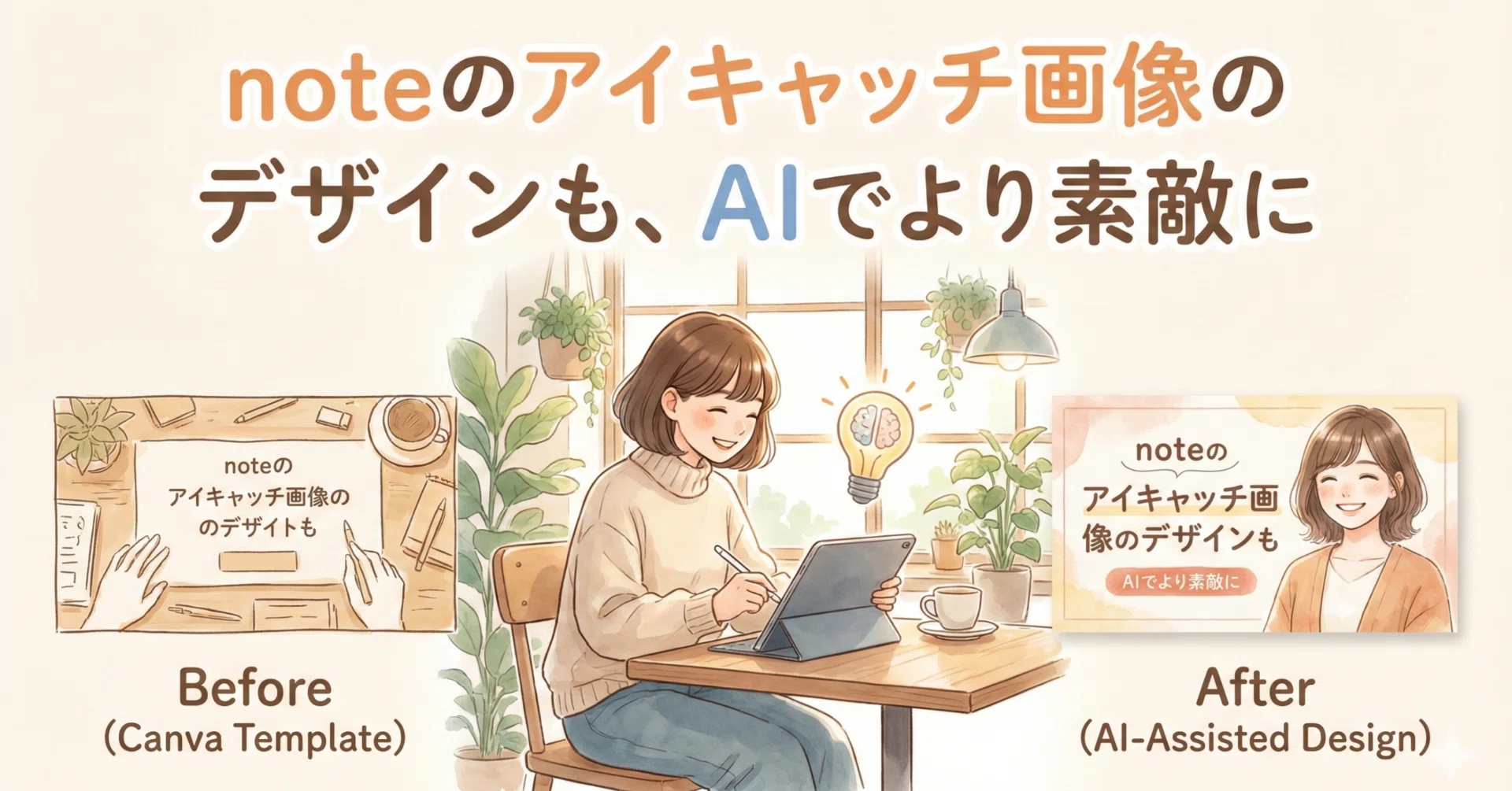 noteのアイキャッチ画像のデザインも、AIでより素敵に｜角田尭史