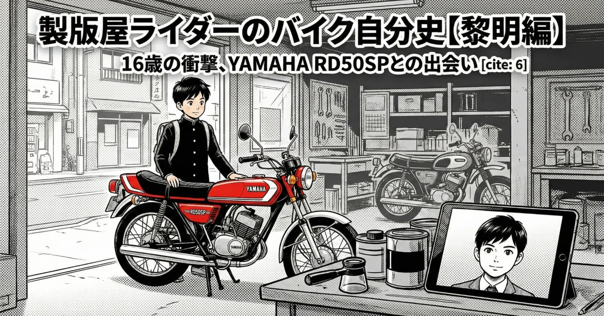 バイク自分史 Vol.1】16歳の夏、RD50SPと「曲がった」青春の始まり