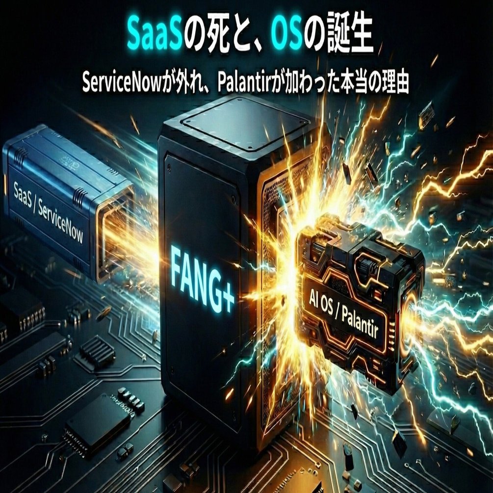 SaaSの死と、OSの誕生―― ServiceNowが外れ、PalantirがFANG+に加わった本当の理由｜しろやぎ