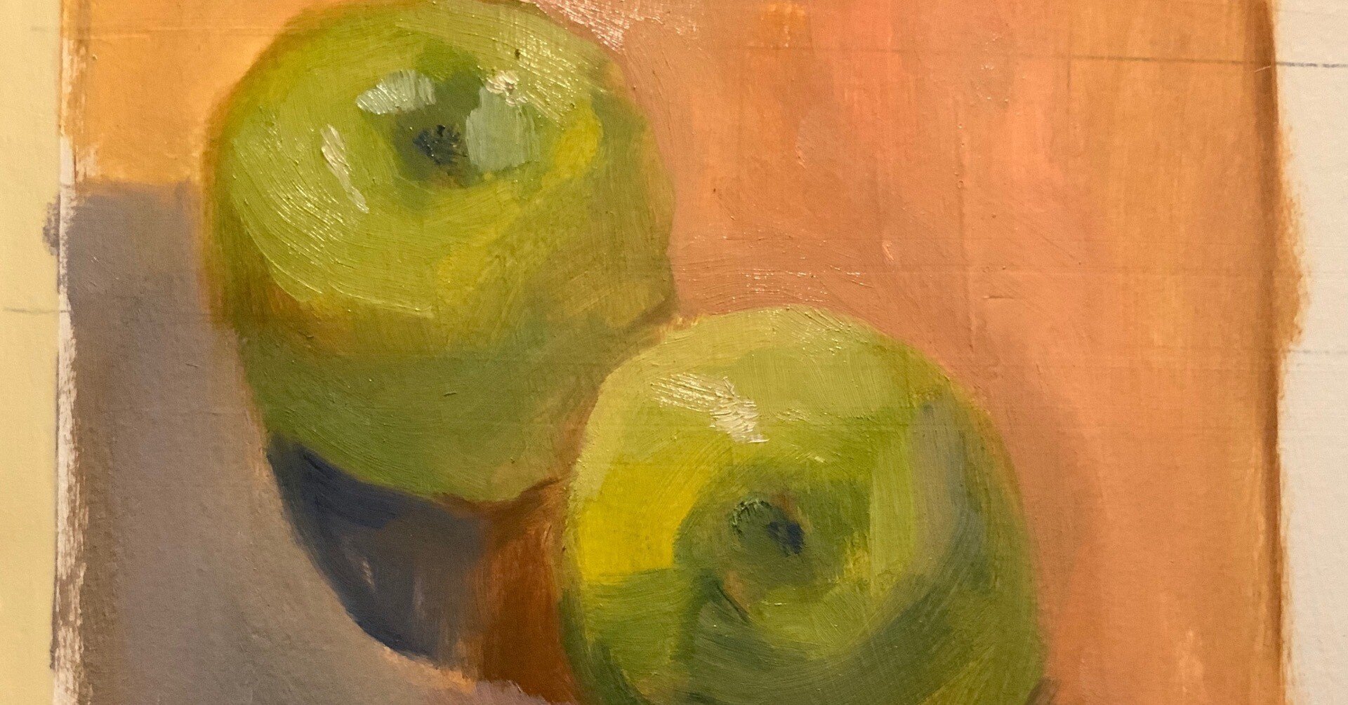 油絵 no.36 りんごを20分で描く｜なお