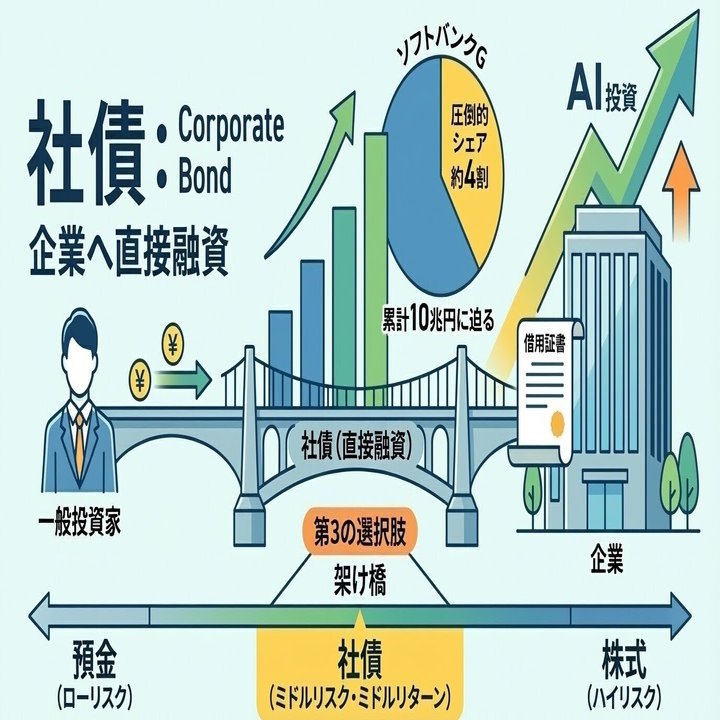 元証券アナリストが解説】「貯金か株か」の二択はもう古い！ソフトバンクGも使う「個人向け社債」の魅力とは？｜大橋俊安