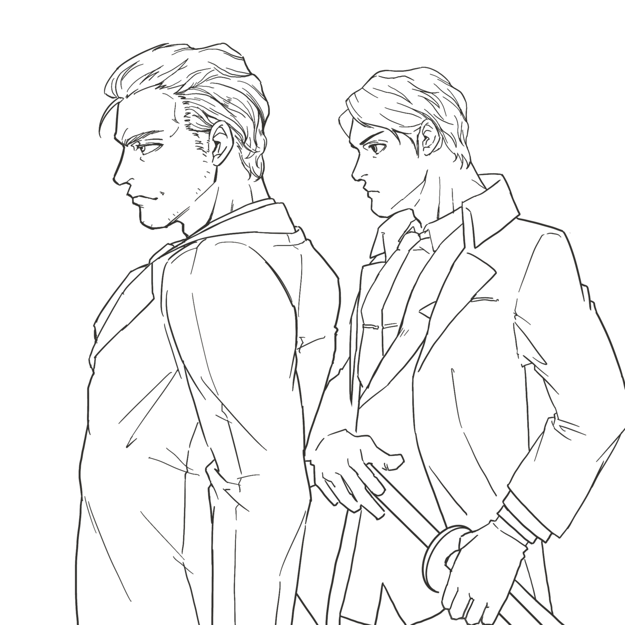 線画 次はお待ちかねの黒ベタやる にしてもprocreateの塗りつぶし機能はなぜこうも鬼畜なのか 北条 氏傍 Note