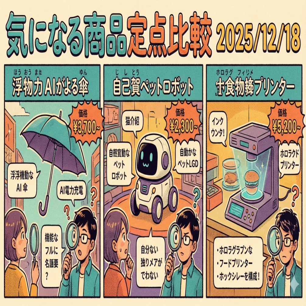 気になる商品定点比較 2025/12/18｜東リ屋