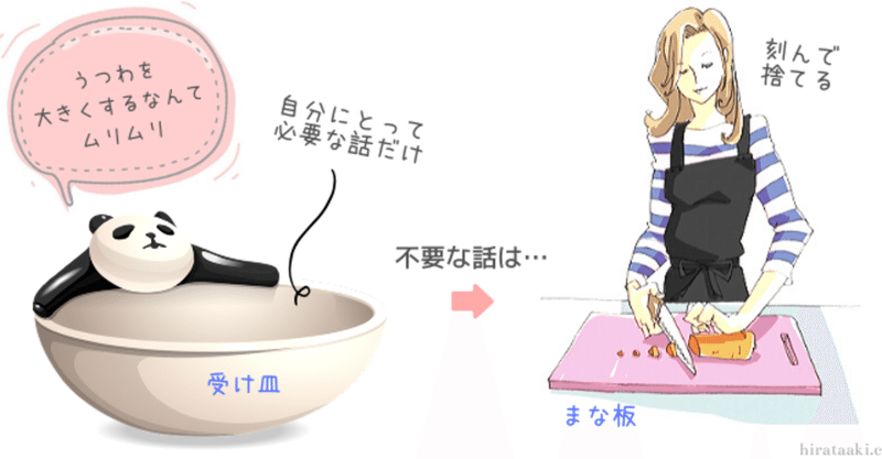 心を広くするなんて無理 会話の受け皿は小さくしよう Hirata Note 心を広くするなんて無理 会話の受け皿は小さくしよう Hirata Note