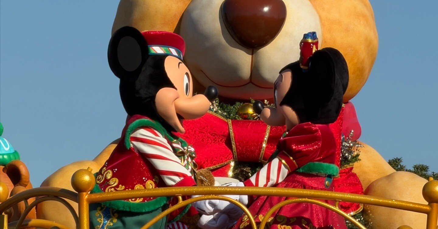 3421.昔の海外ディズニーワールドピンクリスマススペクタクル