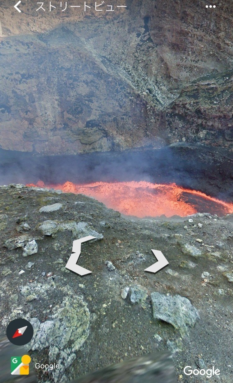 Google Earthでマラム火口の溶岩湖を見に行く キクチサキ Note