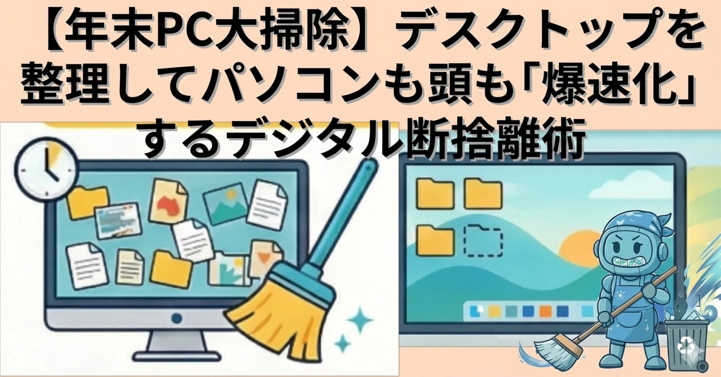 断捨離中　(1/2)デスクトップPC 年末PC大掃除】デスクトップを整理してパソコンも頭も「爆速化」する