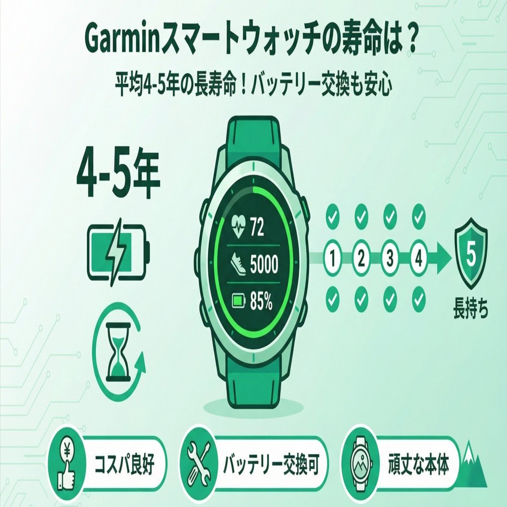 ガーミン GARMIN fenix5 使用期間短い ガーミン(Garmin)スマートウォッチ の寿命は？電池バッテリー交換の