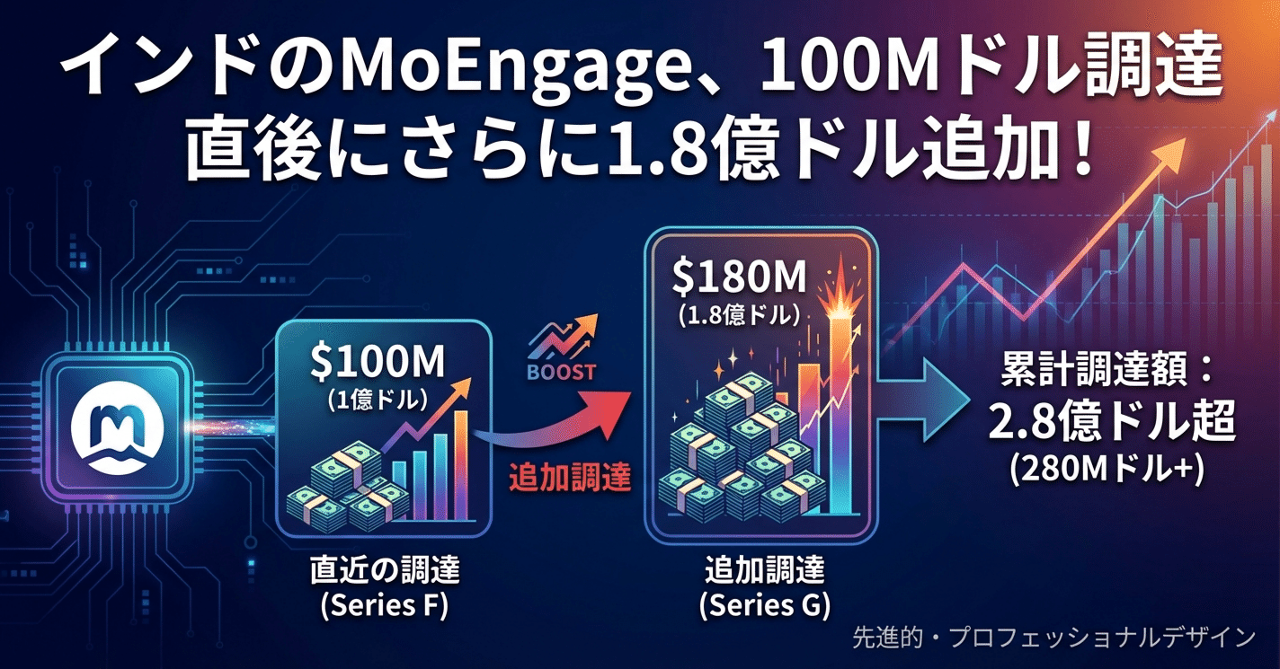 インドのMoEngage、100Mドル調達直後にさらに1.8億ドル追加！｜AIソリューションオフィス