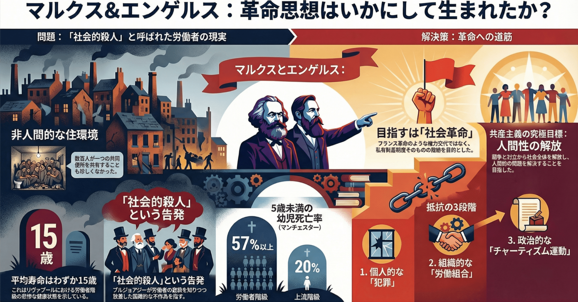 NotebookLM】19世紀社会思想における階級闘争と革命：マルクスと