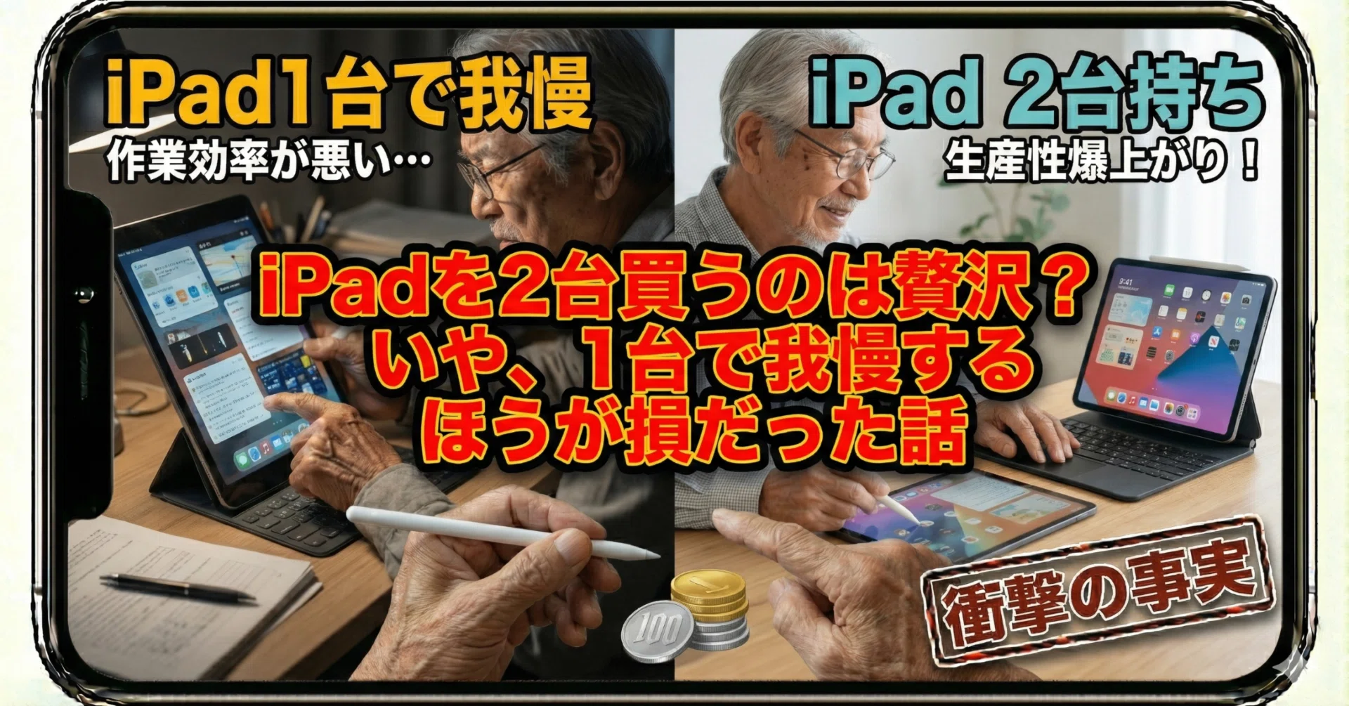 iPad二枚持ちで作業効率が爆上がり｜iPad mini × iPad Air の最強