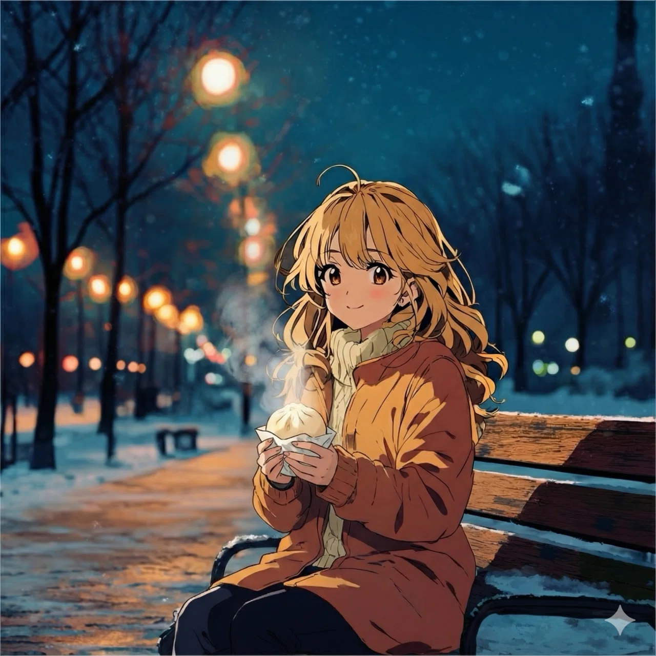 AIイラスト】寒い冬は暖かい肉まん！【十人十色】｜茉白トキ@十人十色