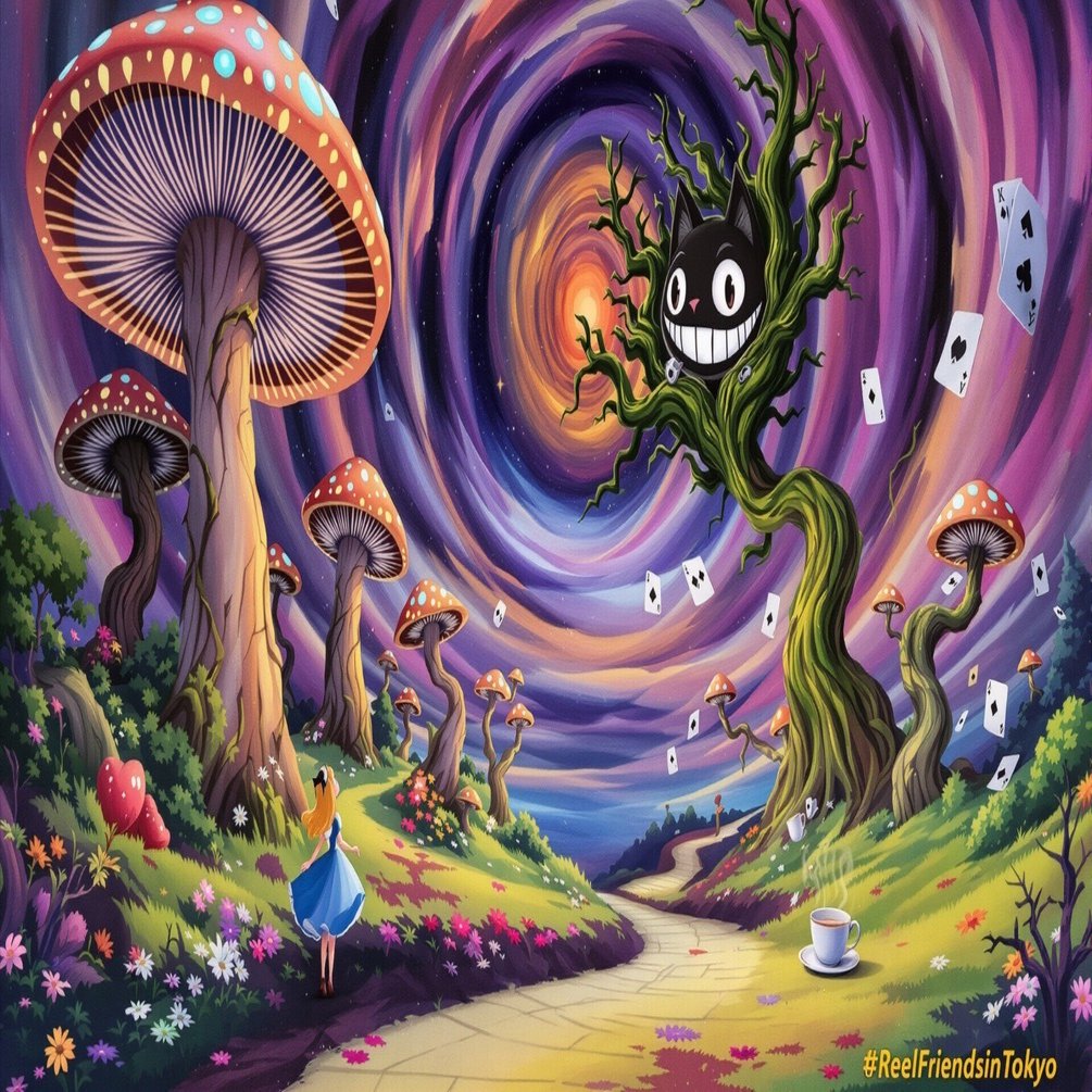 映画感想文】 ディズニーアニメーション一気に批評 その１０ 『#不思議の国のアリス』 空想の世界をアニメーションの力で表現し切った大作  【#Podcast エピソード紹介】｜【公式】Reel Friends in Tokyo @ Podcast, image size:1920x1005