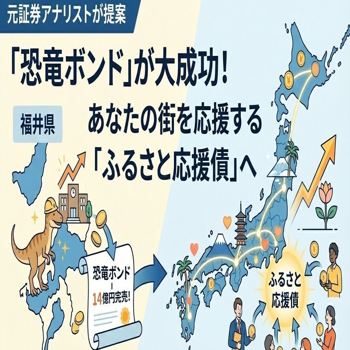 元証券アナリストの提案】投資の新しい選択肢？「恐竜ボンド」から考える、あなたの街を応援する「ふるさと応援債」とは｜大橋俊安