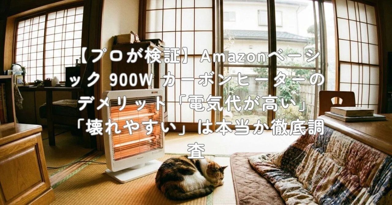 プロが検証】Amazonベーシック 900W カーボンヒーターのデメリット