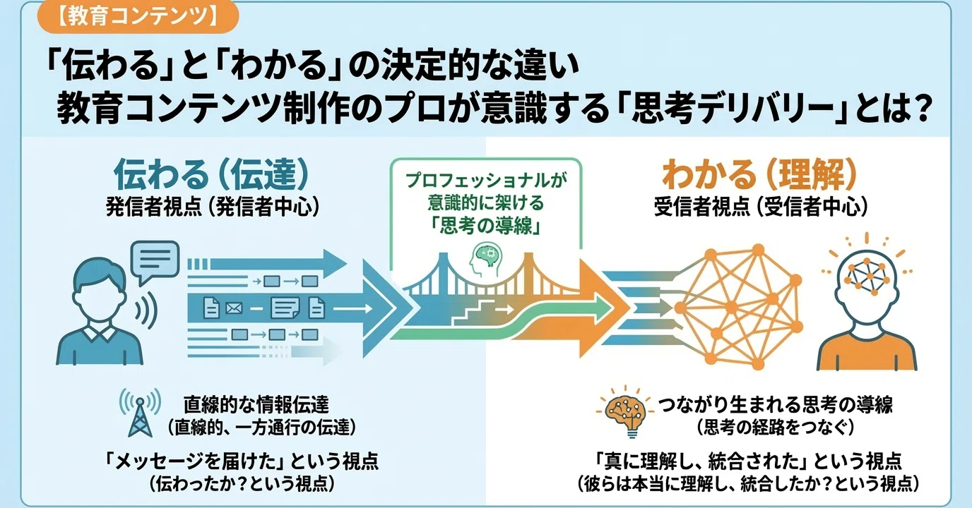 伝わる」と「わかる」の決定的な違い｜教育コンテンツ制作のプロが意識