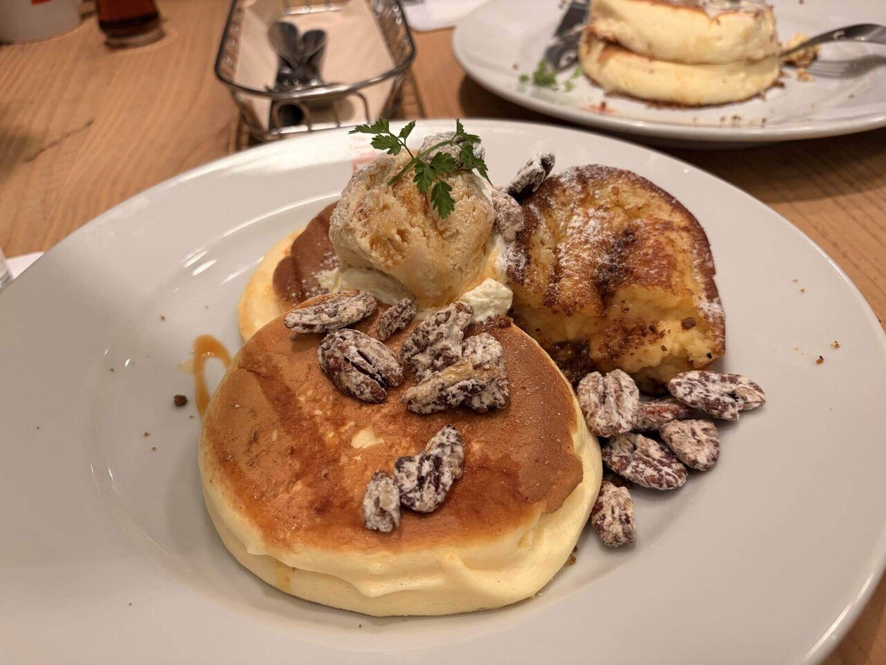 念願のパンケーキ｜ランチ｜友人｜かめこ