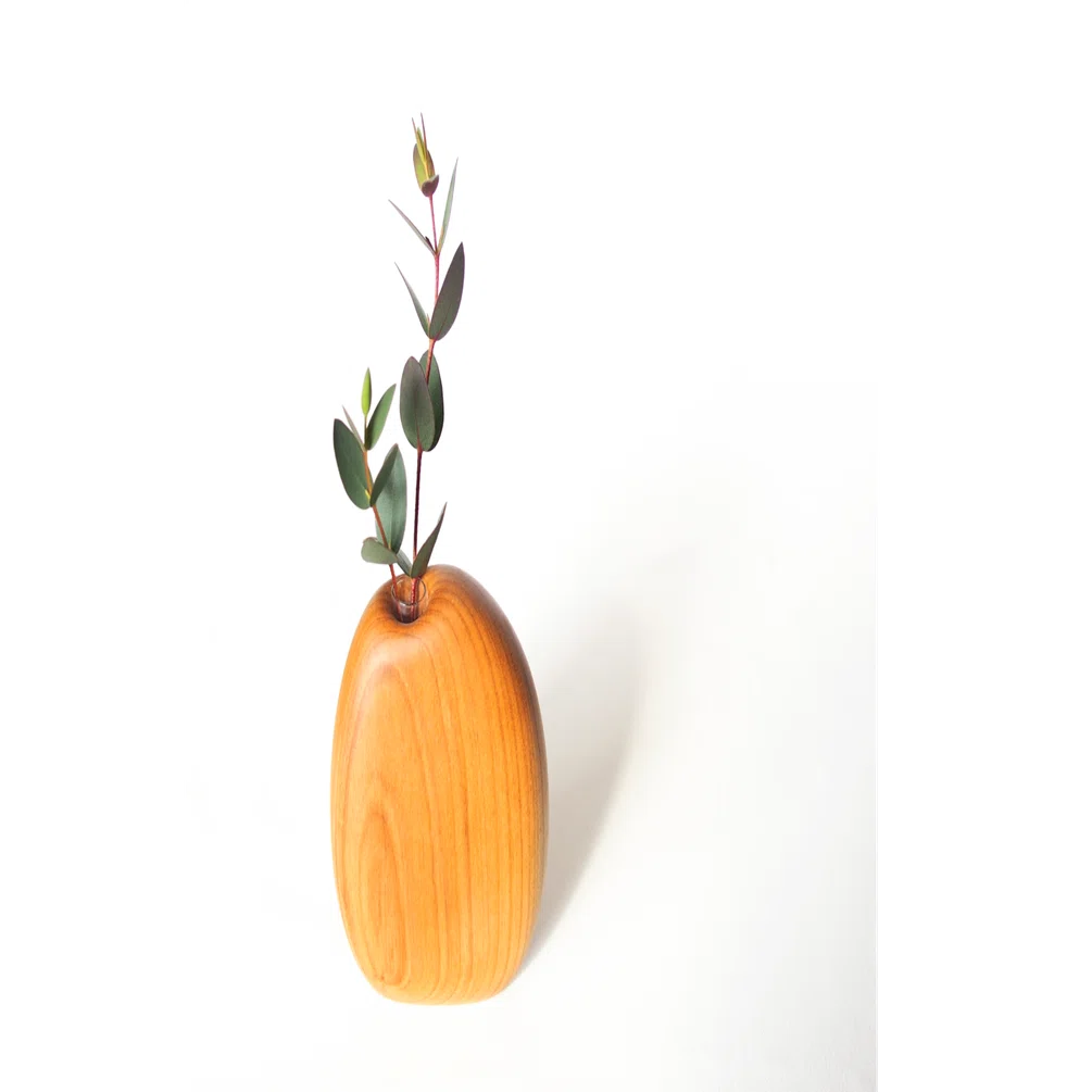 Wooden Single-Flower Vase 'Yawara'｜MOE｜クラフト工房『森のこのは』