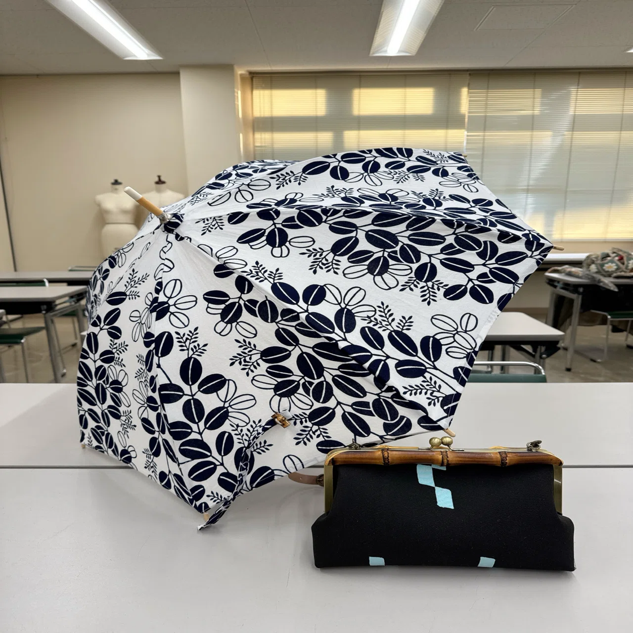 講座開催記録】着物リメイク日傘/がま口バッグ講座@ヴォーグ学園名古屋