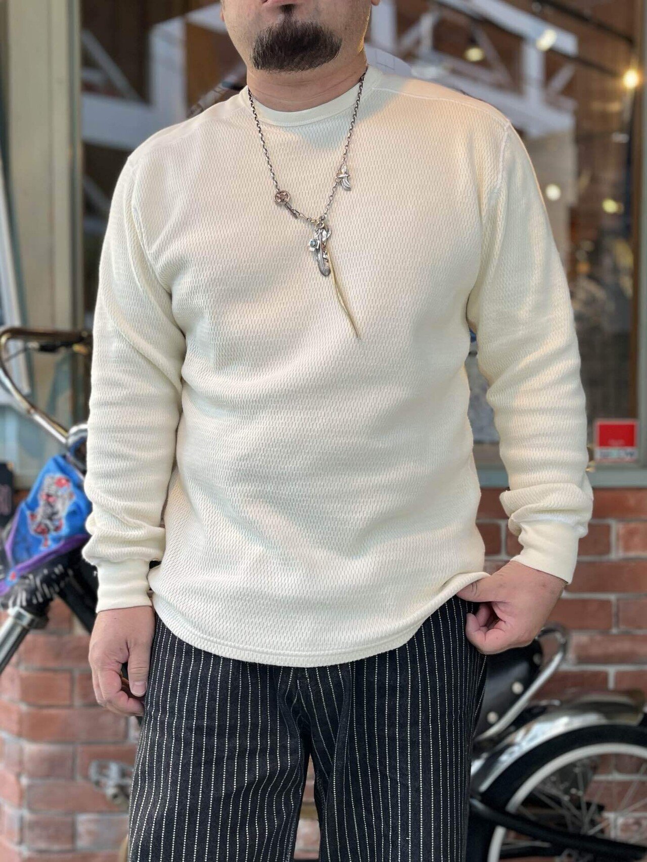 THE FLAT HEAD ヘビーウェイトサーマル　ホワイト サイズ40 FLAT HEAD 高崎店】サーマルで冬支度｜THE FLAT HEAD