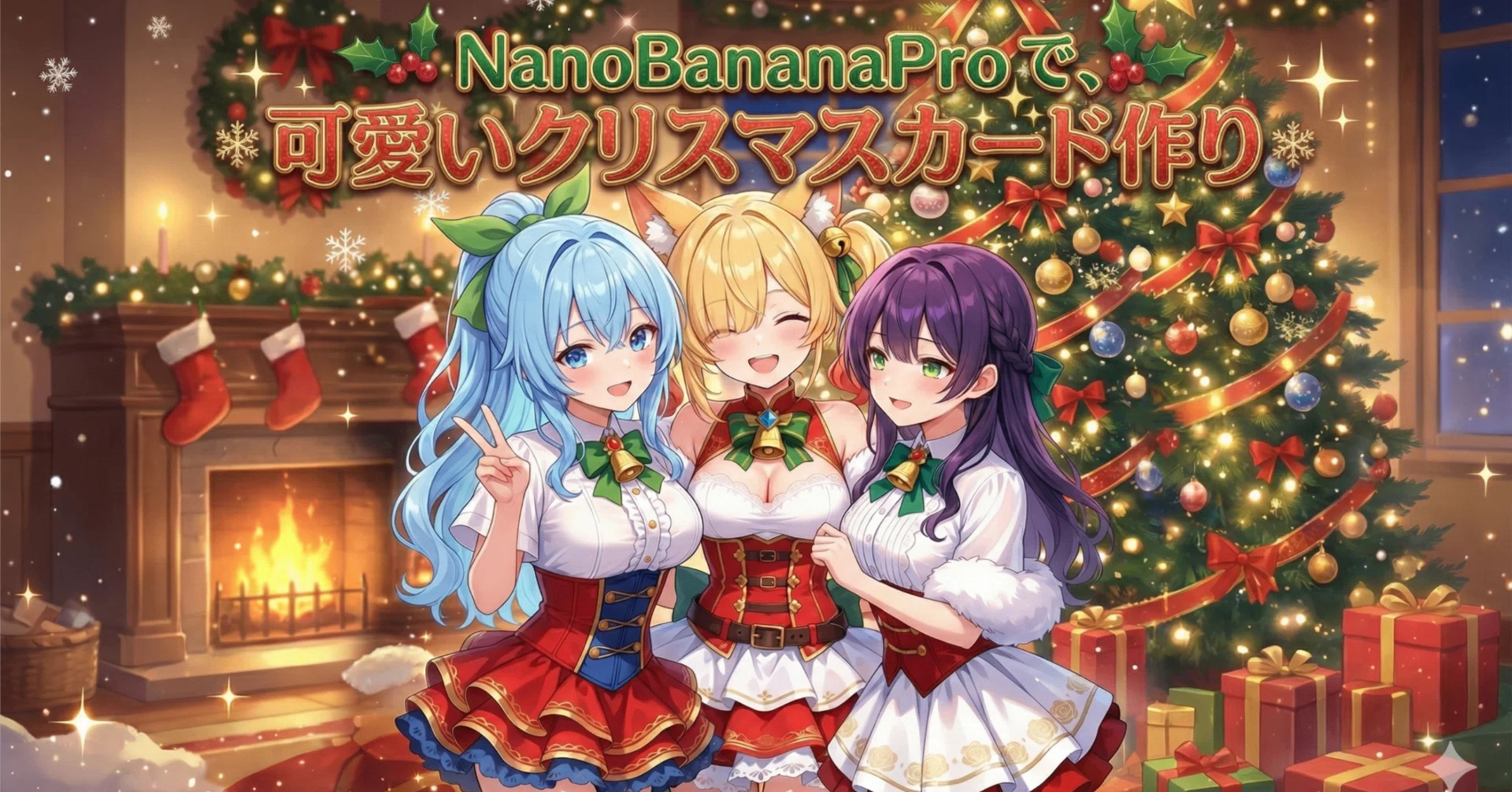 簡単!カワイイ!!NanoBananaProでクリスマスカード作り！！ #AIイラスト